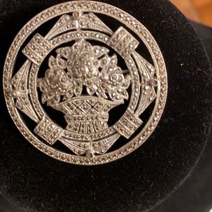 Vintage Sterling Marcasite brooch